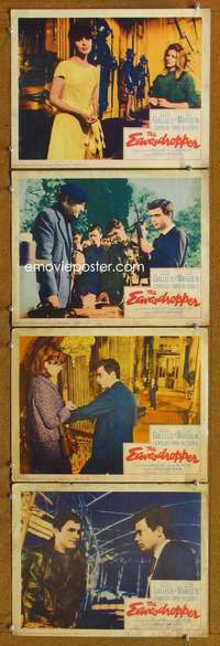 f056 EAVESDROPPER 4 movie lobby cards '65 Argentinean sex thriller!