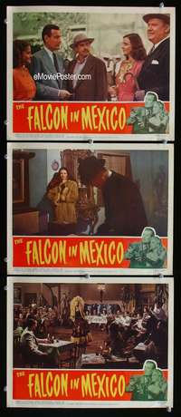 f302 FALCON IN MEXICO 3 movie lobby cards '44 Tom Conway, film noir!