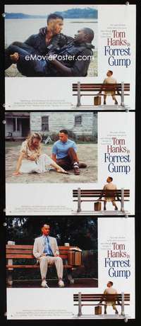 f310 FORREST GUMP 3 movie lobby cards '94 Tom Hanks, Robin Wright Penn
