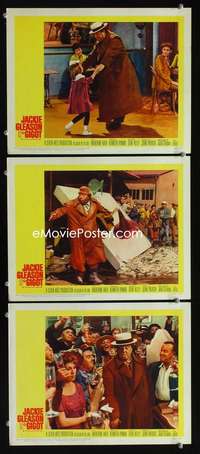 f319 GIGOT 3 movie lobby cards '62 Jackie Gleason, Katherine Kath
