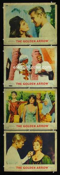 f070 GOLDEN ARROW 4 movie lobby cards '63 Tab Hunter, Rossana Podesta