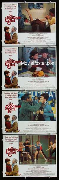 f071 GOODBYE GIRL 4 movie lobby cards '77 Richard Dreyfuss, Marsha Mason