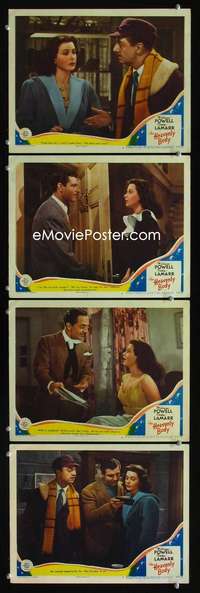 f078 HEAVENLY BODY 4 movie lobby cards '44 William Powell, Hedy Lamarr