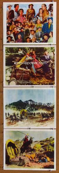 f082 HOW THE WEST WAS WON 4 int'l movie lobby cards '64 John Ford epic!