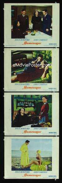 f083 HUMORESQUE 4 movie lobby cards '46 Joan Crawford, John Garfield