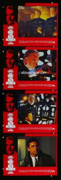 f084 HUNT FOR RED OCTOBER 4 English movie lobby cards '90 Sean Connery