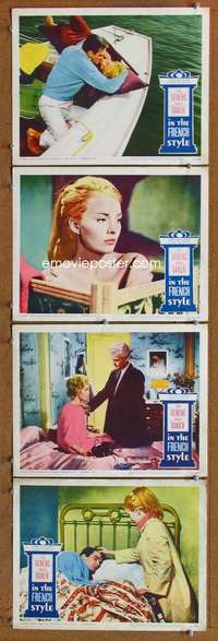 f088 IN THE FRENCH STYLE 4 movie lobby cards '63 Jean Seberg, Baker