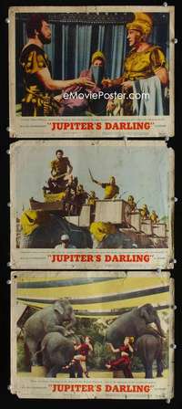 f354 JUPITER'S DARLING 3 movie lobby cards '55 Esther Williams, Keel