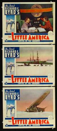 f370 LITTLE AMERICA 3 movie lobby cards '35 Admiral Richard E. Byrd