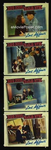 f104 LOVE AFFAIR 4 movie lobby cards '39 Irene Dunne, Charles Boyer