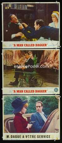 f376 MAN CALLED DAGGER 3 movie lobby cards '67 Terry Moore, Paul Mantee