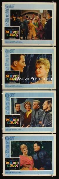 f111 MARDI GRAS 4 movie lobby cards '58 Pat Boone, Christine Carere