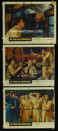 f399 NO TIME FOR SERGEANTS 3 movie lobby cards '58 Andy Griffith