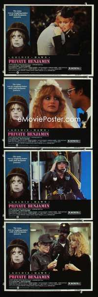 f140 PRIVATE BENJAMIN 4 movie lobby cards '81 military Goldie Hawn!