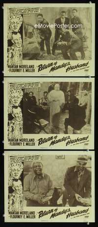 f434 RETURN OF MANDY'S HUSBAND 3 movie lobby cards '48 Moreland, Toddy!