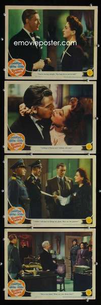 f149 REUNION IN FRANCE 4 movie lobby cards '42 Joan Crawford, Dorn