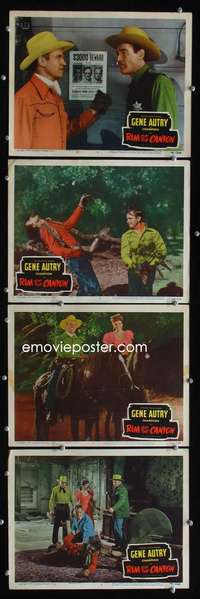 f150 RIM OF THE CANYON 4 movie lobby cards '49 Gene Autry in all!