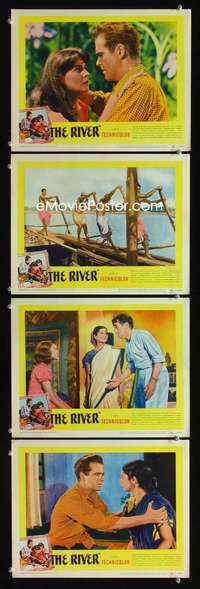 f151 RIVER 4 movie lobby cards '51 Jean Renoir, Nora Swinburne