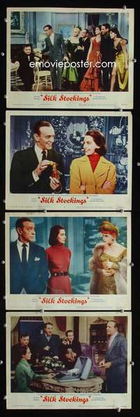f161 SILK STOCKINGS 4 movie lobby cards '57 Fred Astaire, Cyd Charisse