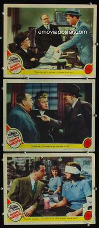 f465 SLIGHTLY DANGEROUS 3 movie lobby cards '43 Lana Turner, Bob Young