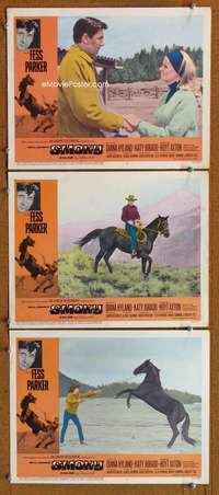 f466 SMOKY 3 movie lobby cards '66 Fess Parker, outlaw mustang!
