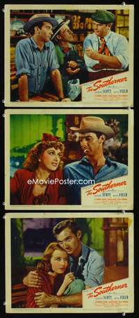 f473 SOUTHERNER 3 movie lobby cards '45 Jean Renoir, Zachary Scott