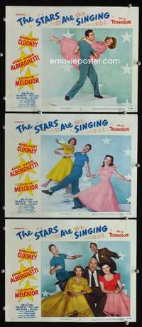 f478 STARS ARE SINGING 3 movie lobby cards '53 Rosemary Clooney