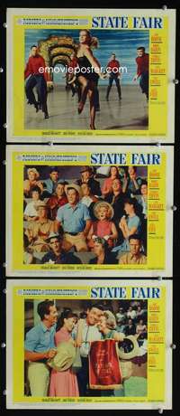 f479 STATE FAIR 3 movie lobby cards '62 Alice Faye, Pat Boone