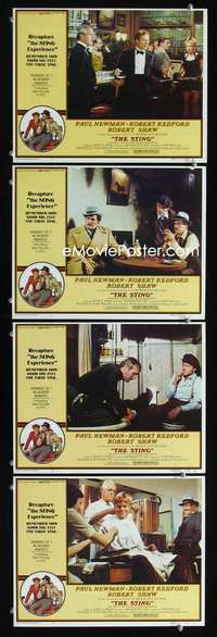 f172 STING 4 movie lobby cards R77 Paul Newman, Robert Redford, Shaw