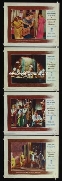 f175 STREETCAR NAMED DESIRE 4 movie lobby cards '51 Brando, Vivien Leigh