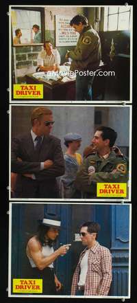 f496 TAXI DRIVER 3 movie lobby cards '76 Robert De Niro, Scorsese