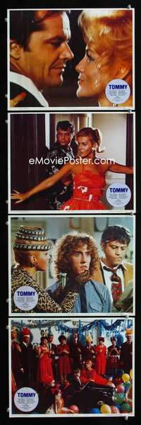 f192 TOMMY 4 movie lobby cards '75 The Who, Roger Daltrey, rock & roll!