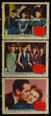 f503 TONIGHT & EVERY NIGHT 3 movie lobby cards '44 sexy Rita Hayworth!