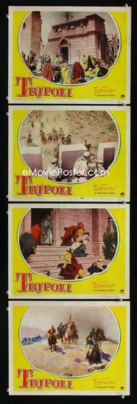 f195 TRIPOLI 4 movie lobby cards '50 Maureen O'Hara, John Payne