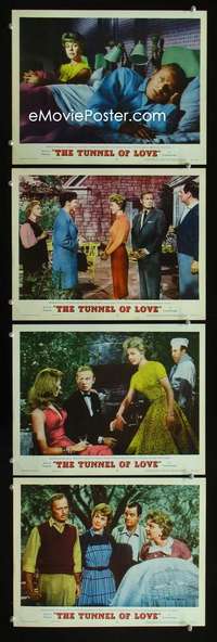 f198 TUNNEL OF LOVE 4 movie lobby cards '58 Doris Day, Richard Widmark