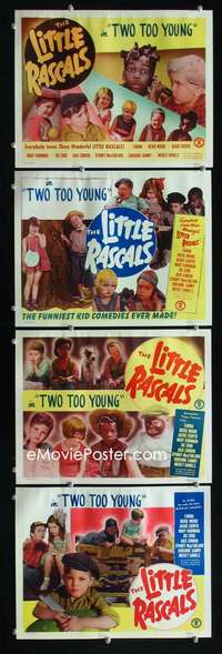 f200 TWO TOO YOUNG 4 movie lobby cards R50 Our Gang, Little Rascals