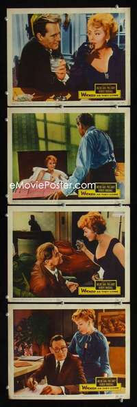 f207 WICKED AS THEY COME 4 movie lobby cards '56 bad girl Arlene Dahl!