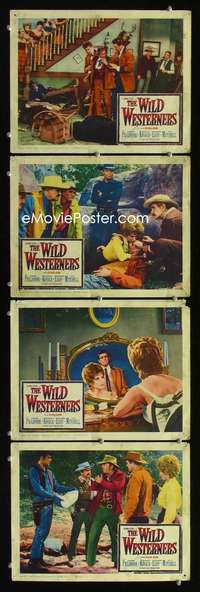 f210 WILD WESTERNERS 4 movie lobby cards '62 James Philbrook, Kovack