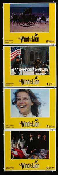f212 WIND & THE LION 4 movie lobby cards '75 Candice Bergen, Keith