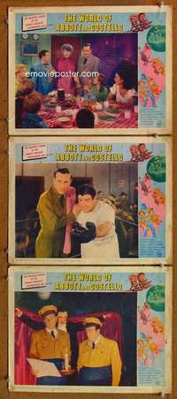 f526 WORLD OF ABBOTT & COSTELLO 3 movie lobby cards '65 Bela Lugosi