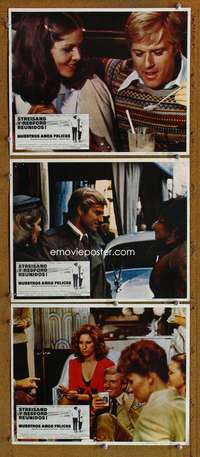 f519 WAY WE WERE 3 Mexican movie lobby cards '73 Streisand, Redford