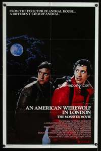 k074 AMERICAN WEREWOLF IN LONDON one-sheet movie poster '81 John Landis