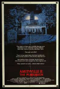 k075 AMITYVILLE 2 one-sheet movie poster '82 The Possession, horror!