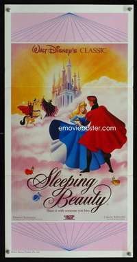 h208 SLEEPING BEAUTY Aust daybill R87 Walt Disney cartoon fairy tale fantasy, great art!