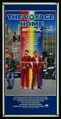 h215 STAR TREK IV Australian daybill movie poster '86 Nimoy, Gareth art!