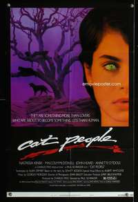 k154 CAT PEOPLE style B one-sheet movie poster '82 Nastassja Kinski isn't human!