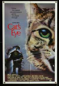 k155 CAT'S EYE one-sheet movie poster '85 Stephen King, Drew Barrymore
