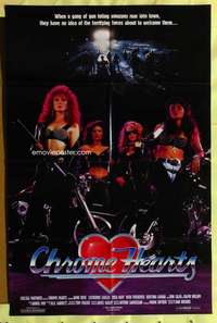 k162 CHOPPER CHICKS IN ZOMBIETOWN one-sheet movie poster '89 Amazons w/guns!
