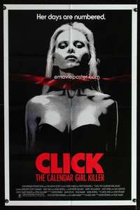 k168 CLICK THE CALENDAR GIRL KILLER one-sheet movie poster '90 sexy horror!