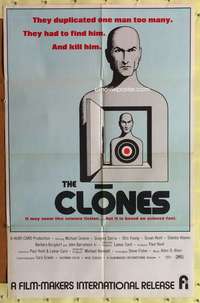 k169 CLONES one-sheet movie poster '73 they duplicated one man too many!